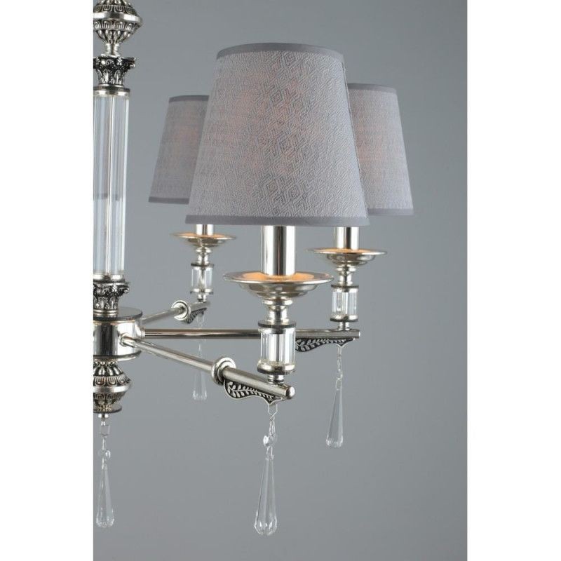 OML-64203-06 Omnilux подвесная люстра Rivoli, E14*6*40W, серый, серебро