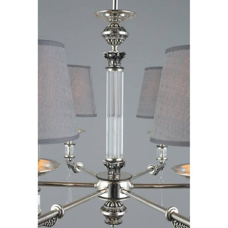 OML-64203-06 Omnilux подвесная люстра Rivoli, E14*6*40W, серый, серебро