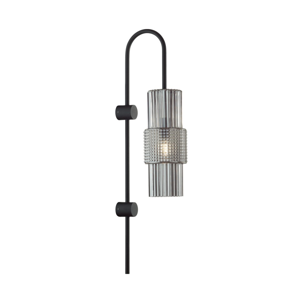5016/1W ODEON LIGHT Modern настенный светильник Pimpa, дымчатый, черный