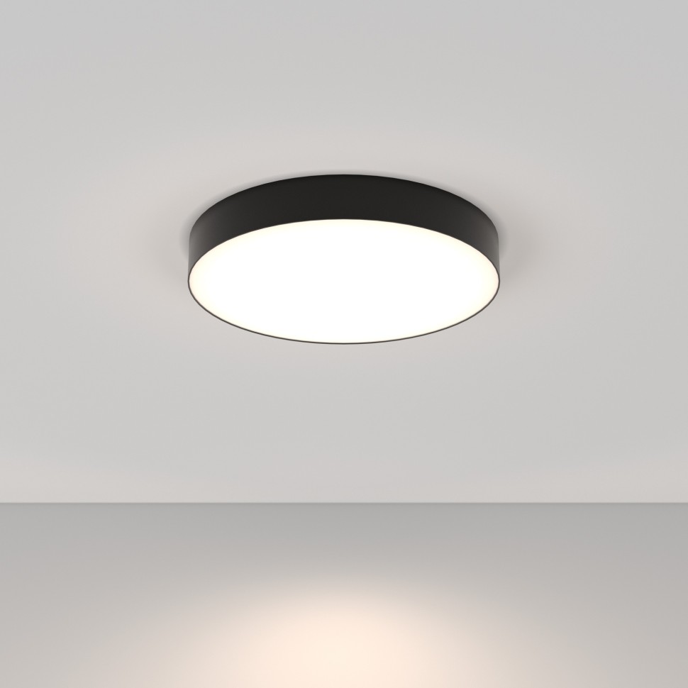 C032CL-45W3K-RD-B Maytoni Zon Потолочный светодиодный светильник черный 45W 3000K 40см диаметр