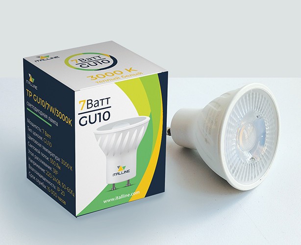 TP GU10/7W/3000K ITALLINE светодиодная лампа GU10, 7W, 3000K, 550Lm