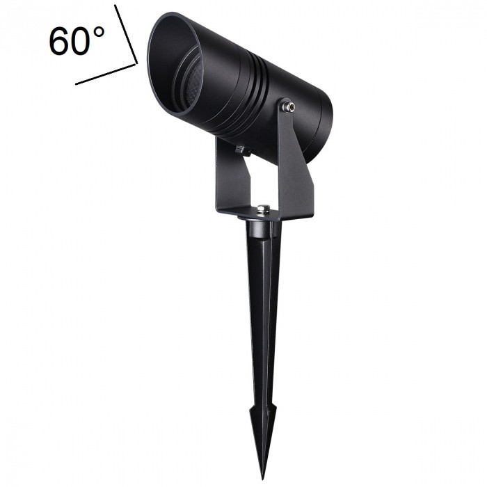 6647/15GL3 ODEON LIGHT Ландшафтный светодиодный светильник STIMA, металл, черный, IP65, 15W, 3000K, 60°, 220-240V