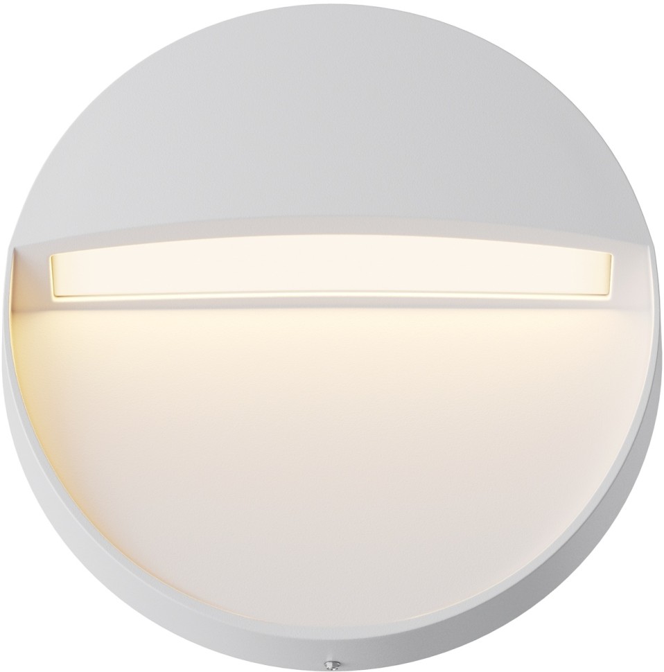 O046SL-L3W3K Maytoni Белая светодиодная подсветка для лестниц Mane, круглая, 3W, 3000K, IP54