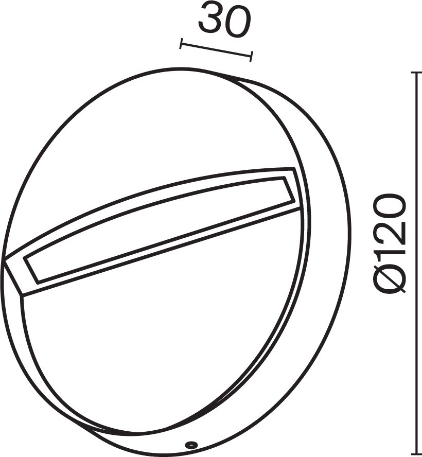 O046SL-L3W3K Maytoni Белая светодиодная подсветка для лестниц Mane, круглая, 3W, 3000K, IP54