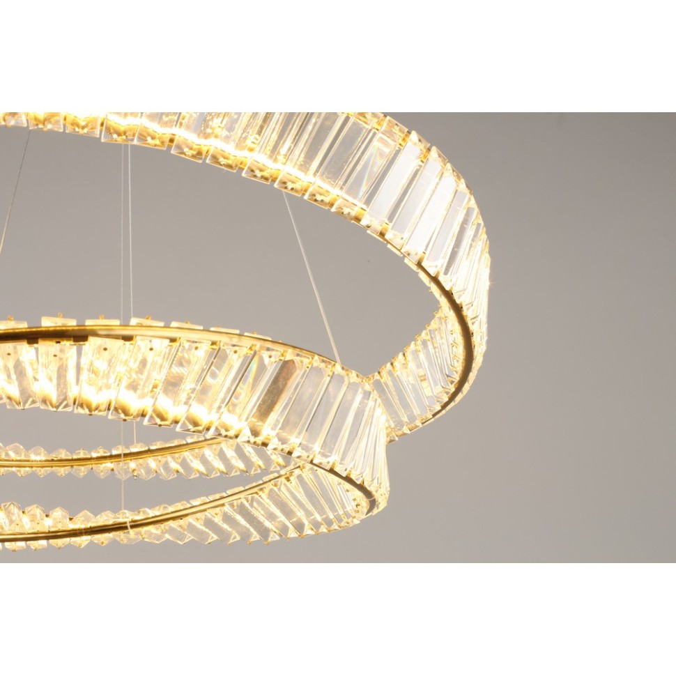 APL.045.03.65 APLOYT подвесная светодиодная люстра Olimp, 2 кольца, 65W, 3000K, бронза, 80см диаметр