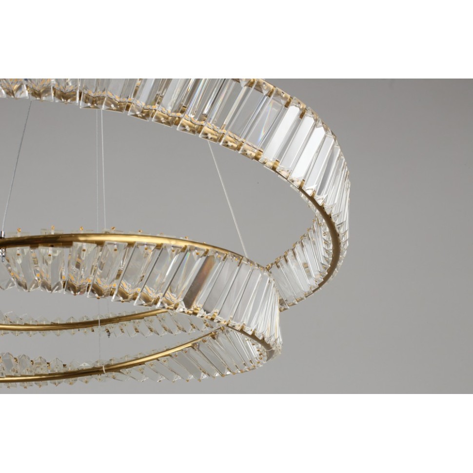 APL.045.03.65 APLOYT подвесная светодиодная люстра Olimp, 2 кольца, 65W, 3000K, бронза, 80см диаметр