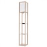 8091/1F LUMION COMFI деревянный торшер PRACTIC, светлое дерево, белый, Е27, высота 1592мм