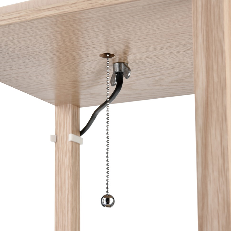 8091/1F LUMION COMFI деревянный торшер PRACTIC, светлое дерево, белый, Е27, высота 1592мм