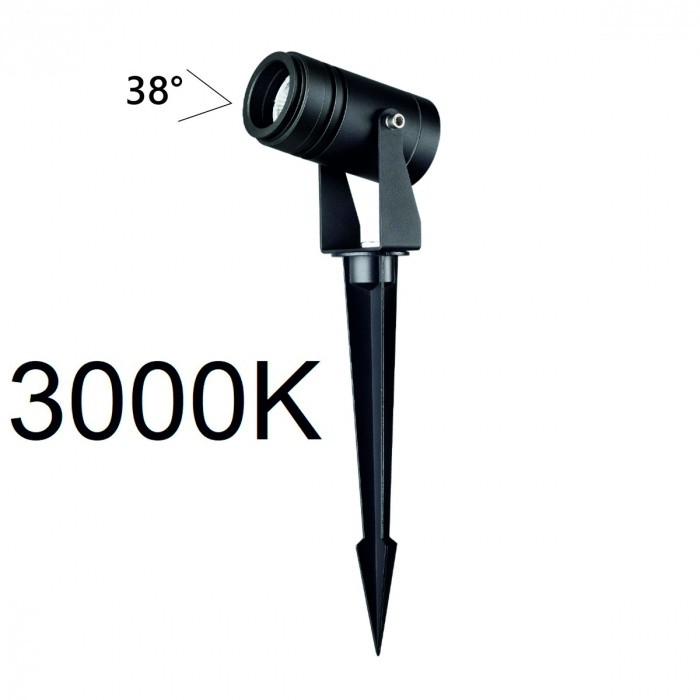 6648/10GL3 ODEON LIGHT Ландшафтный светодиодный светильник STIMA, металл, черный, IP67, 10W, 3000K, 38°, 220-240V
