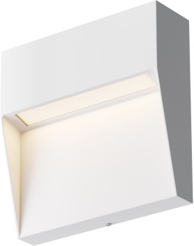O047SL-L3W3K Maytoni Белая светодиодная подсветка для лестниц Mane, квадратная, 3W, 3000K, IP54
