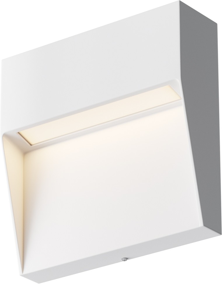 O047SL-L3W3K Maytoni Белая светодиодная подсветка для лестниц Mane, квадратная, 3W, 3000K, IP54