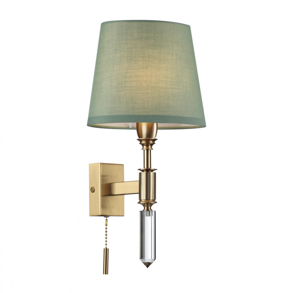 4887/1W ODEON LIGHT EXCLUSIVE бра с выключателем LONDON, хрусталь, зеленый и бронза