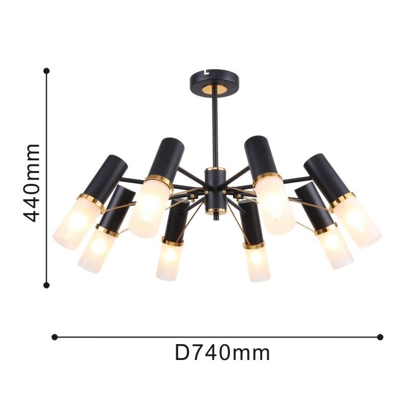 2558-8P F-Promo потолочная люстра Viator черная, 8*Е14