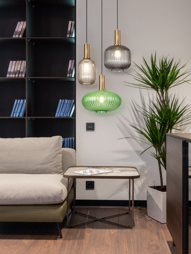 FR8012PL-01GN FREYA зеленый подвесной светильник Zelma, 30см