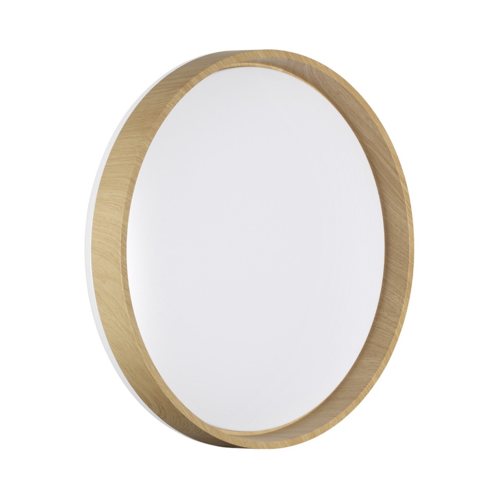 7684/DLN SONEX BASICA Светильник настенно-потолочный GARI WOOD, пластик под дерево, LED 48W, 3000/4000/6000K, диаметр 390мм, IP43