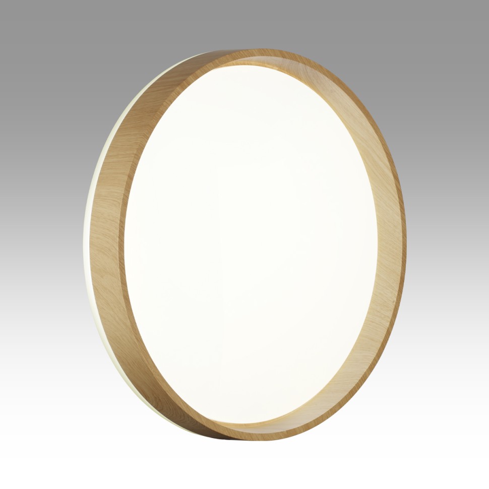 7684/DLN SONEX BASICA Светильник настенно-потолочный GARI WOOD, пластик под дерево, LED 48W, 3000/4000/6000K, диаметр 390мм, IP43