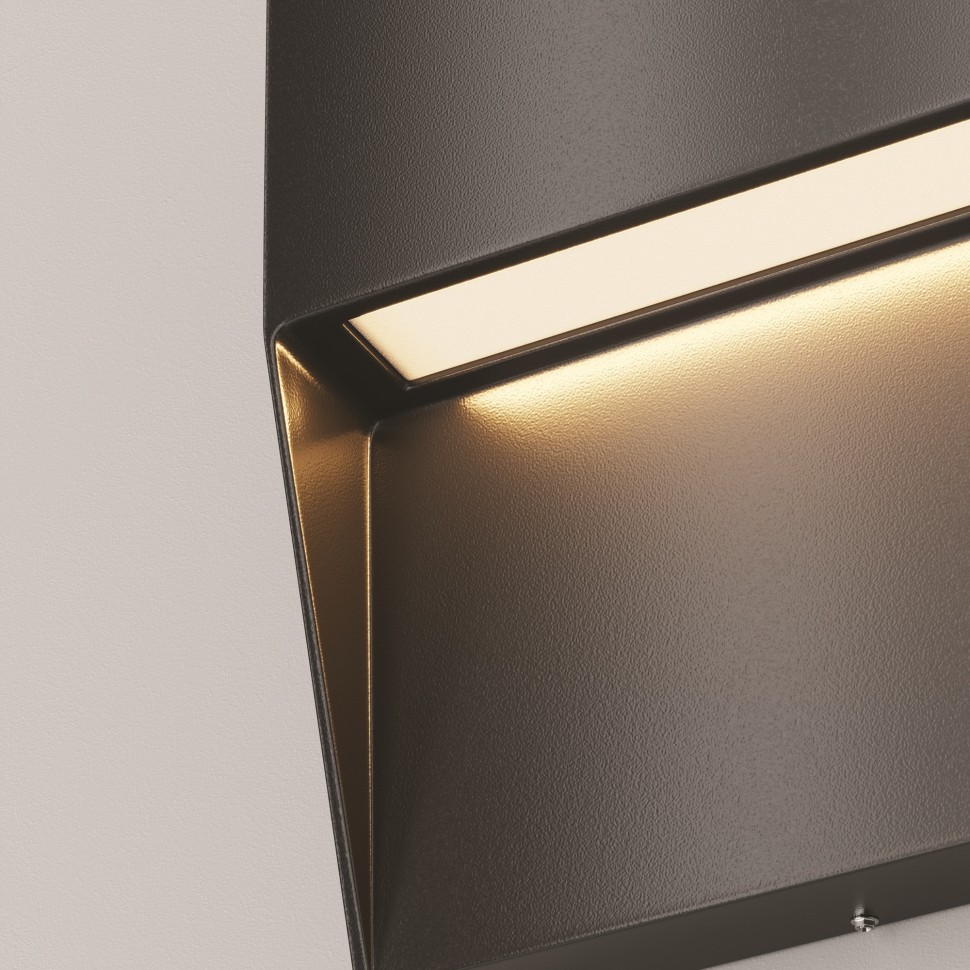 O047SL-L3B3K Maytoni Черная светодиодная подсветка для лестниц Mane, квадратная, 3W, 3000K, IP54