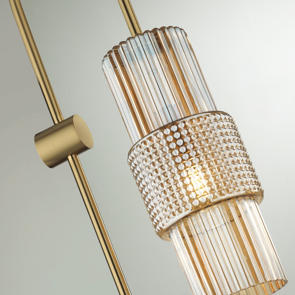 5019/1W ODEON LIGHT Modern настенный светильник Pimpa, янтарный, бронза