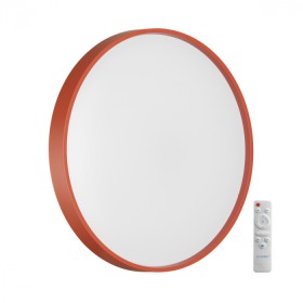 7744/EL SONEX COLOR Красный настенно-потолочный светодиодный светильник MAVIC 70W, IP43, с пультом 3000-6000K, 6050Lm, 48см диаметр