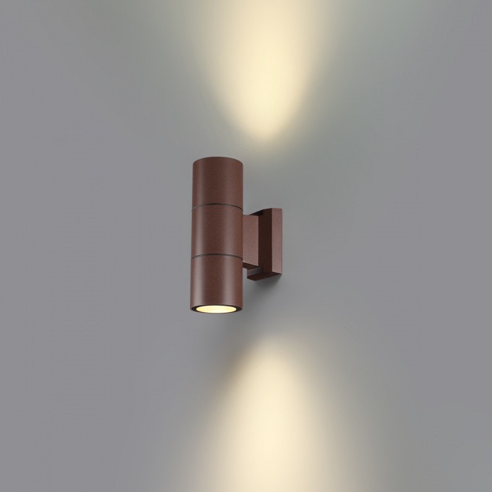 370989 NOVOTECH Landscape уличный фасадный светильник, коричневый, IP65, GU10*2*50W