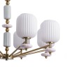 8334/8 LUMION MODERNI Люстра подвесная ALEGRA, E27*8*40W, бронза/белый/серый, металл/керамика/стекло