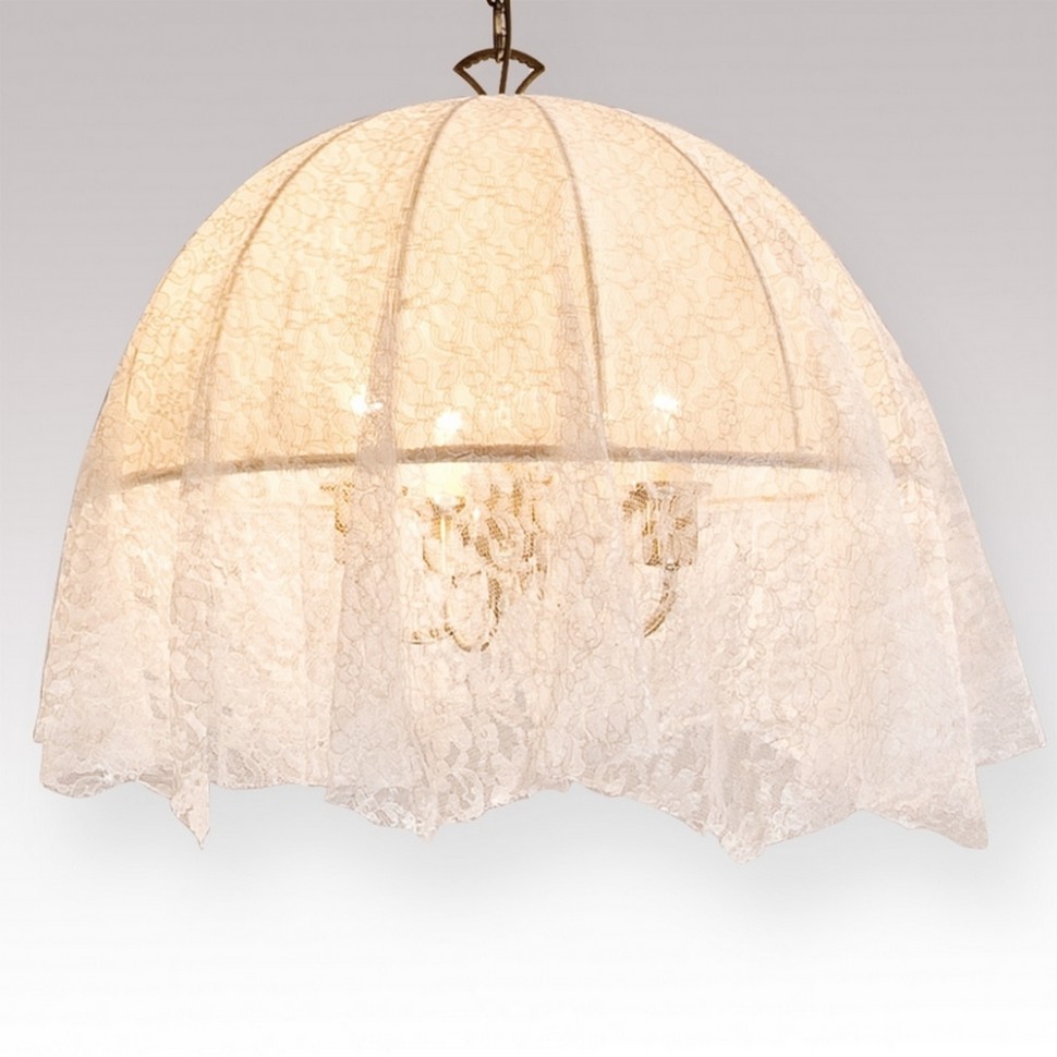 CL407134 CITILUX Базель белая подвесная люстра Кантри, 51см диаметр, 3*Е14 