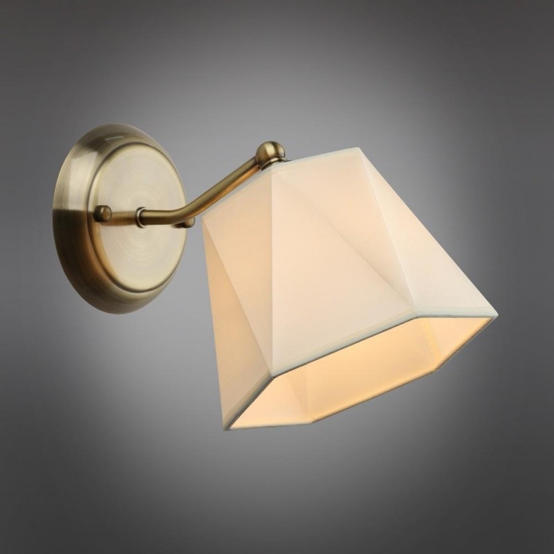 OML-65001-01 OMNILUX бра Rapallo, бронза, белая ткань