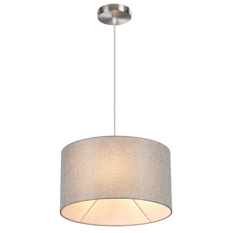 8251/2 LUMION NIKKI Серый подвес Модерн Е27*2*60W, никель, диаметр 36см