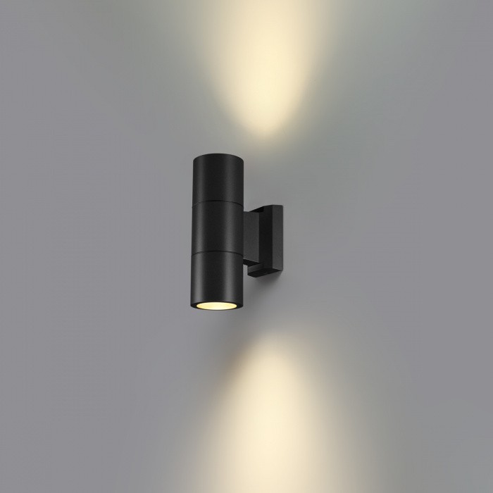 370988 NOVOTECH Landscape уличный фасадный светильник, черный, IP65, GU10*2*50W