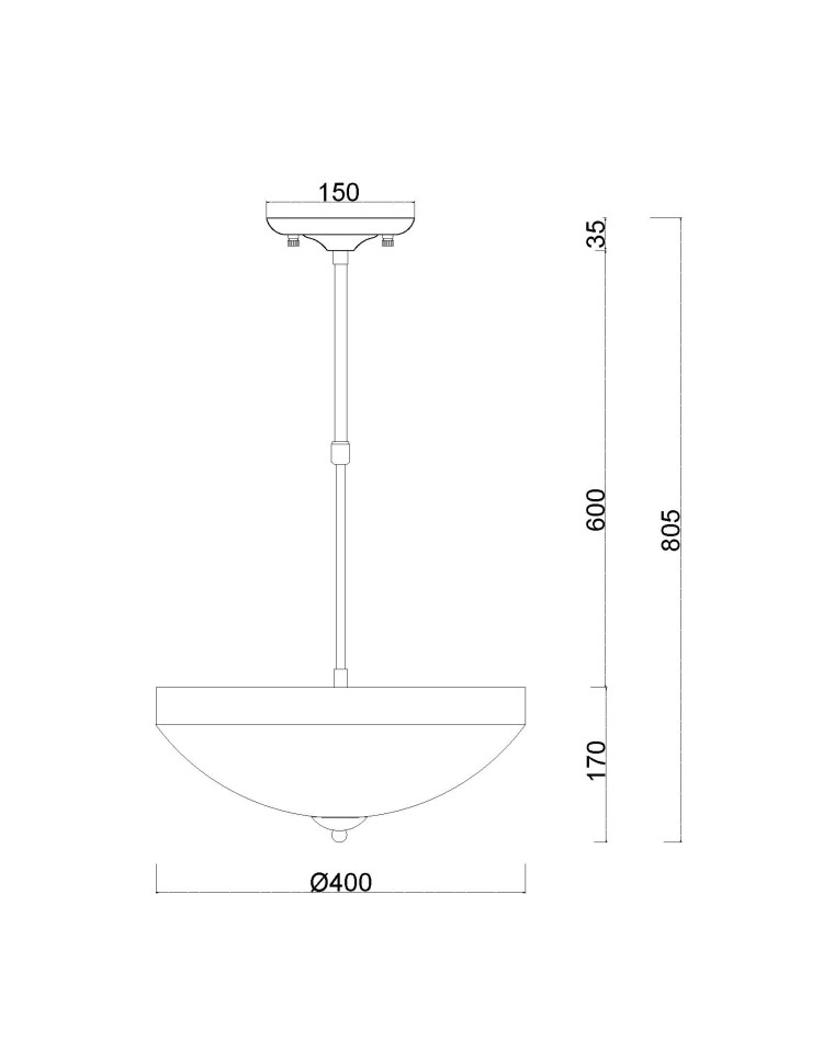 MR1526-4C MyFar Потолочная люстра "тарелка" на штанге Biene, 40см диаметр, E27*4*60W