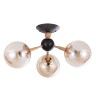 A4485PL-3BK ARTE LAMP Потолочная люстра Boston, E27*3*40W, черный, золото, янтарный, дерево
