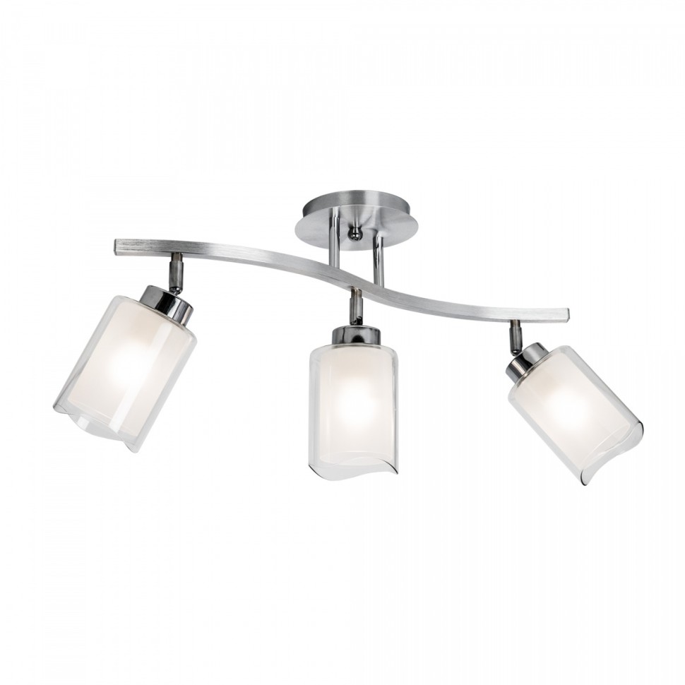 CL169131 Citilux потолочный светильник Ajelita, хром, белый/прозрачный, Е27*3*75Вт, длина 57см