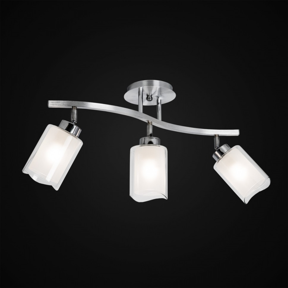 CL169131 Citilux потолочный светильник Ajelita, хром, белый/прозрачный, Е27*3*75Вт, длина 57см