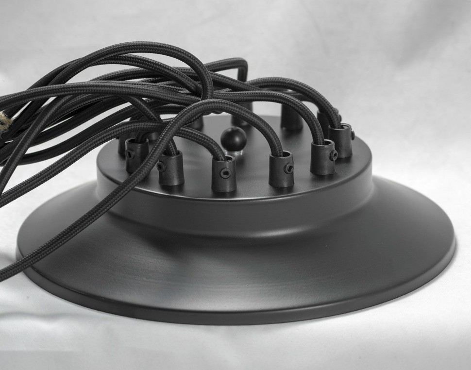 LSP-8174 Lussole LGO черная подвесная люстра Паук 12 ламп Е27