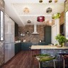 4747/1C ODEON LIGHT Pendant янтарный потолочный светильник BINGA