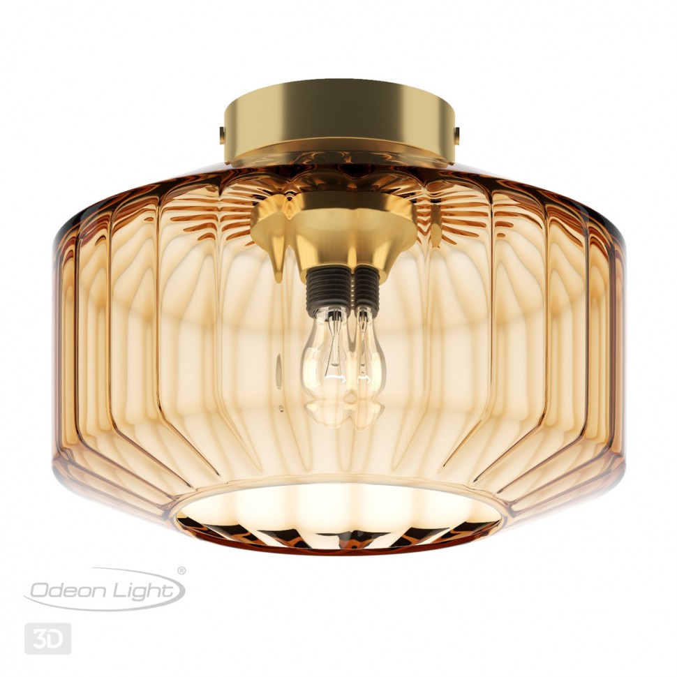 4747/1C ODEON LIGHT Pendant янтарный потолочный светильник BINGA