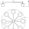 FR5202PL-08BS FREYA потолочная люстра на штанге Camelia, E27*8*60W