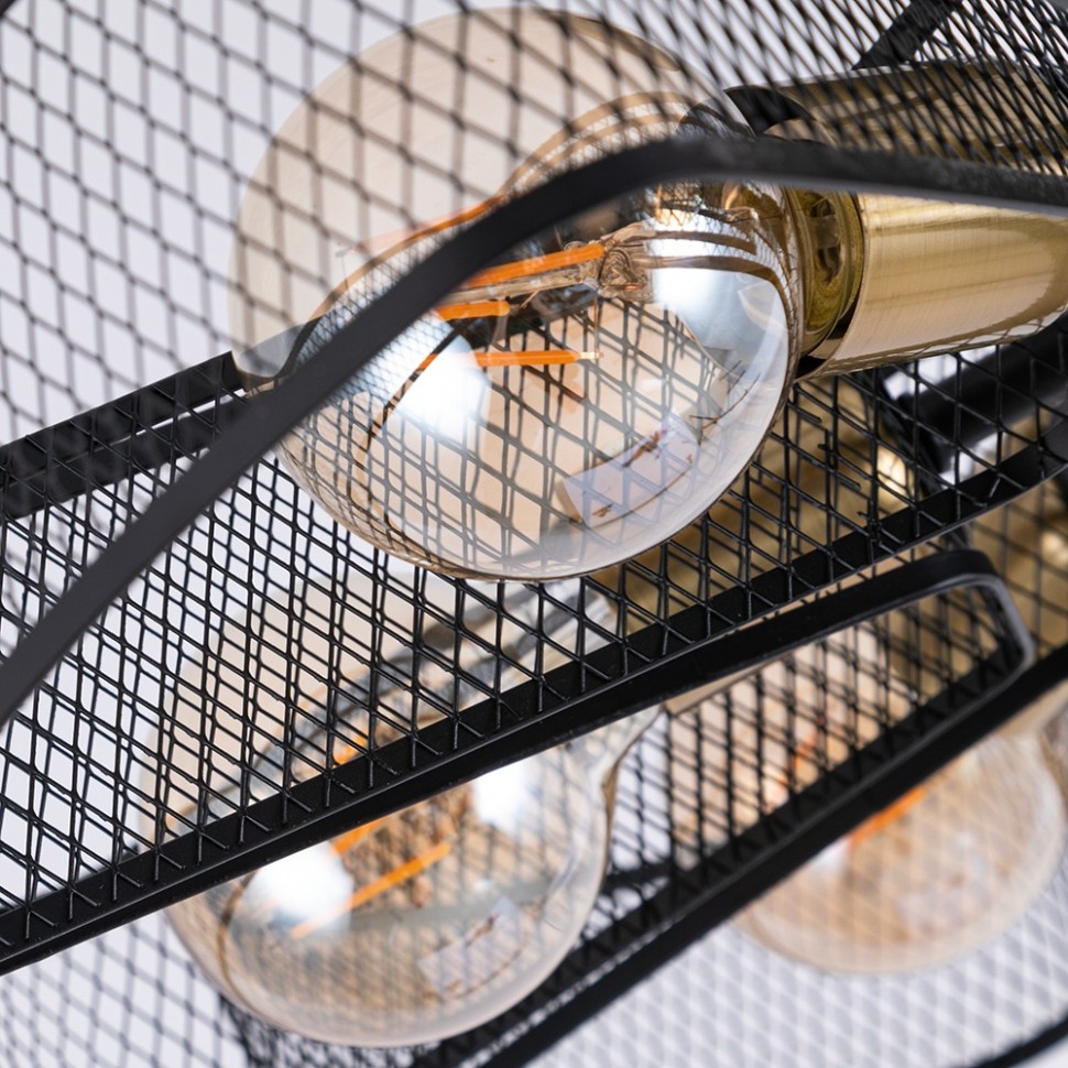 A7044PL-8BK Arte Lamp Maasym Черная потолочная люстра на штанге E27*8*60W