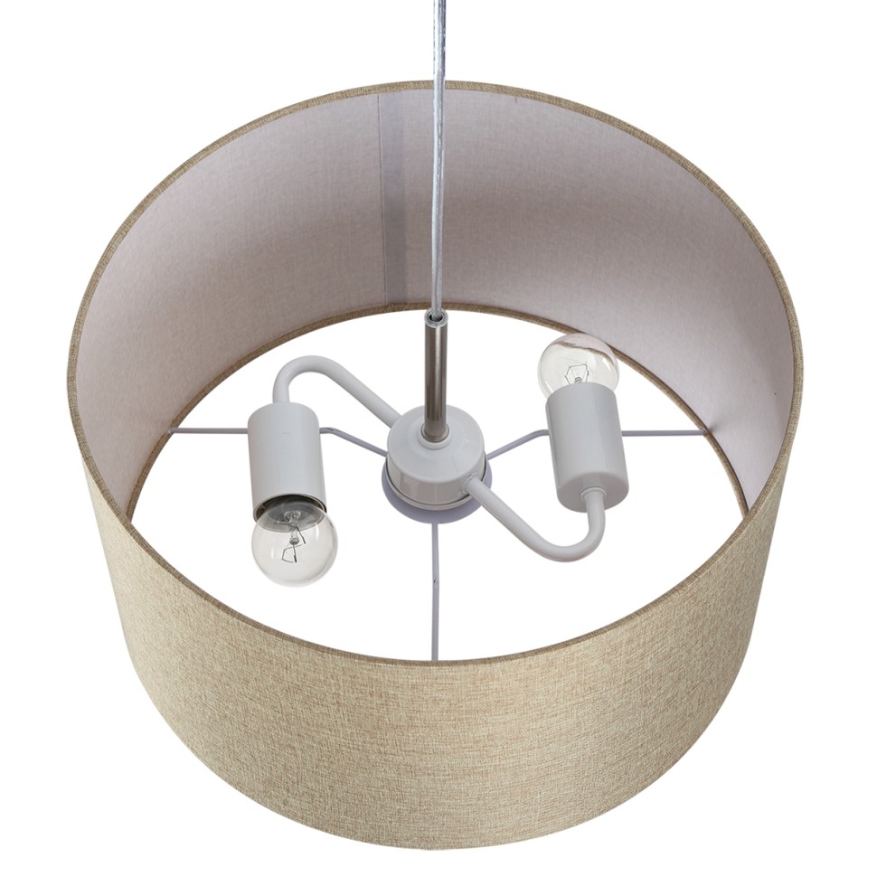 8250/2 LUMION NIKKI Бежевый подвес Модерн Е27*2*60W, никель, диаметр 36см