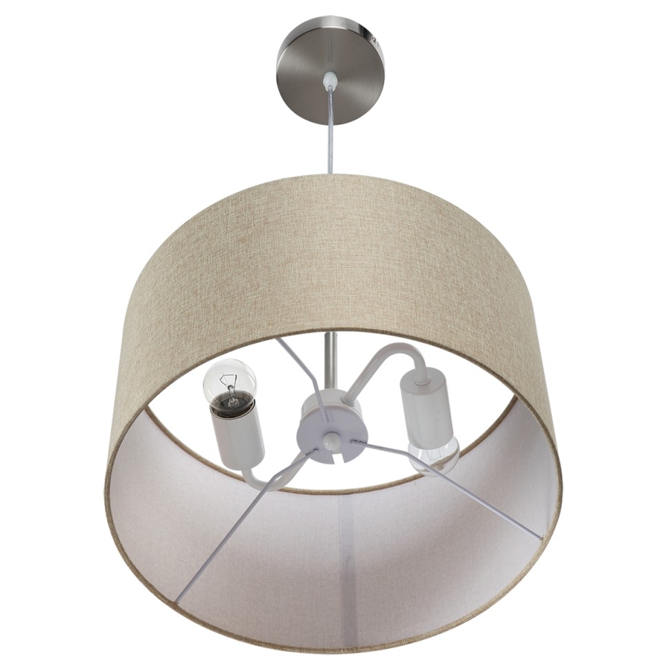 8250/2 LUMION NIKKI Бежевый подвес Модерн Е27*2*60W, никель, диаметр 36см