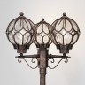 O023FL-03G MAYTONI Via уличный фонарный столб IP44, E27*3*100W, коричневый с золотом, 215см