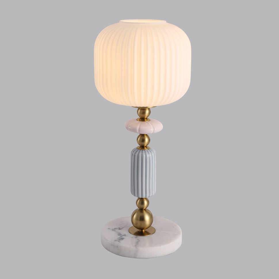 8334/1T LUMION MODERNI настольная лампа ALEGRA, E27*1*40W, бронза/белый/серый, металл/керамика/стекло