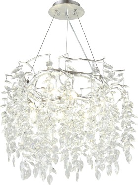APL.847.13.10 APLOYT Подвесная хрустальная люстра Gertunia, G9*10*5W, хром, 60см диаметр