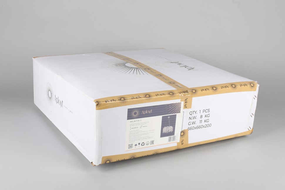 APL.847.13.10 APLOYT Подвесная хрустальная люстра Gertunia, G9*10*5W, хром, 60см диаметр