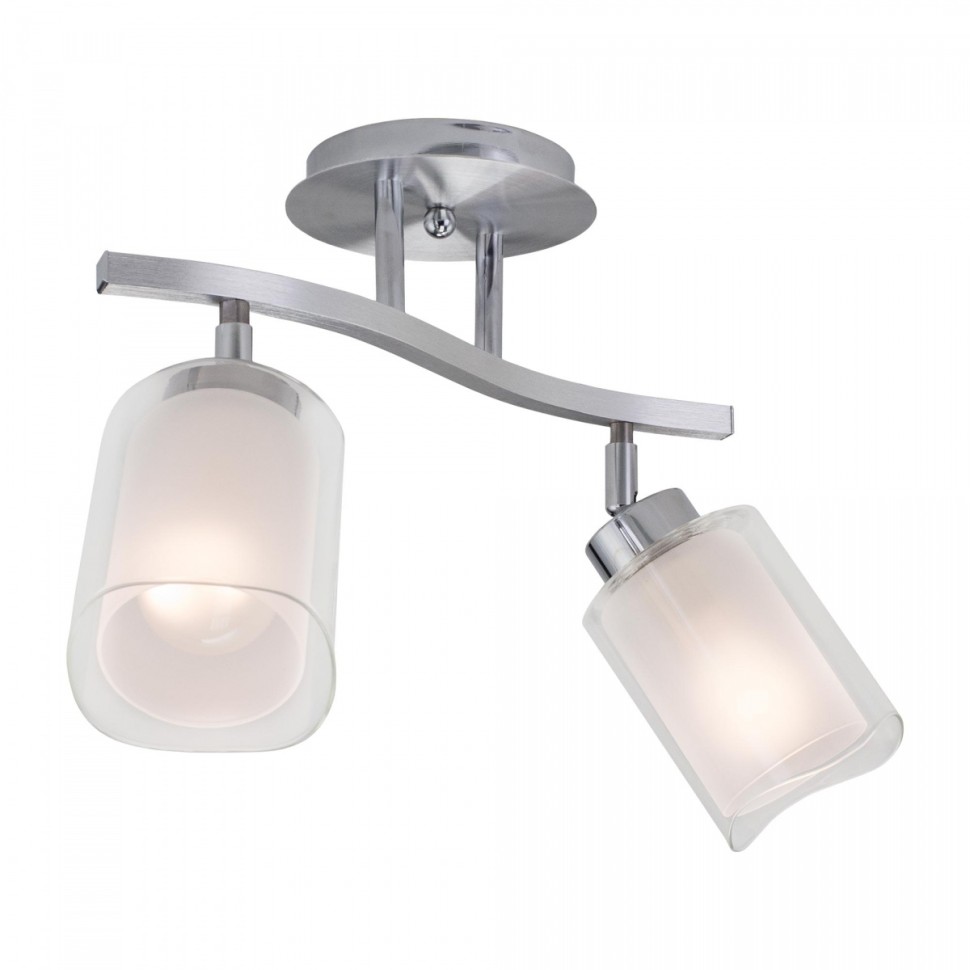 CL169121 Citilux потолочный светильник Ajelita, хром, белый/прозрачный, Е27*2*75Вт, длина 36см