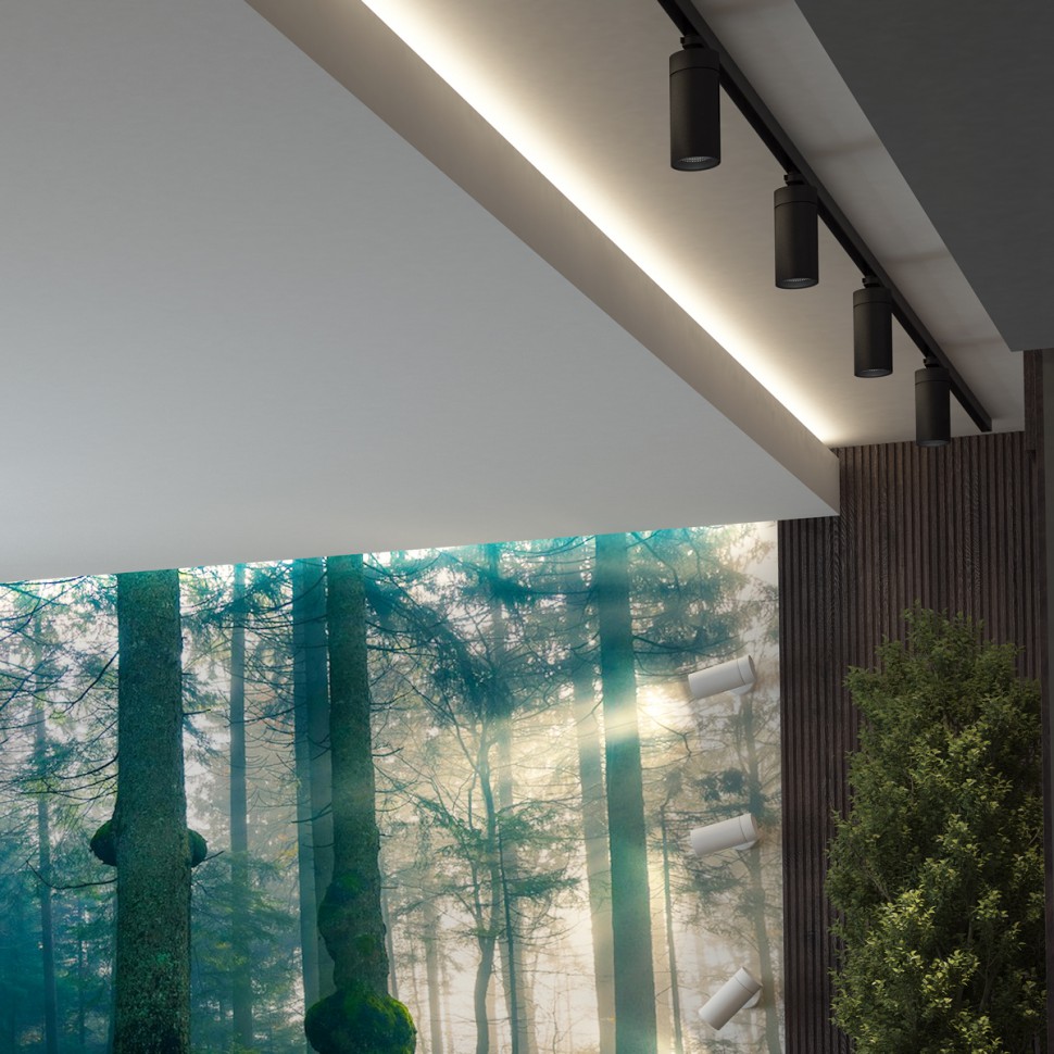 358593 NOVOTECH Черный однофазный трековый светодиодный светильник DEP 30W 4000K 2700Lm