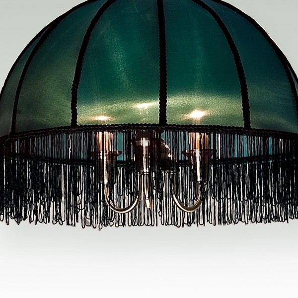 CL407132 CITILUX Базель зелёная подвесная люстра Кантри, 51см диаметр, 3*Е14 
