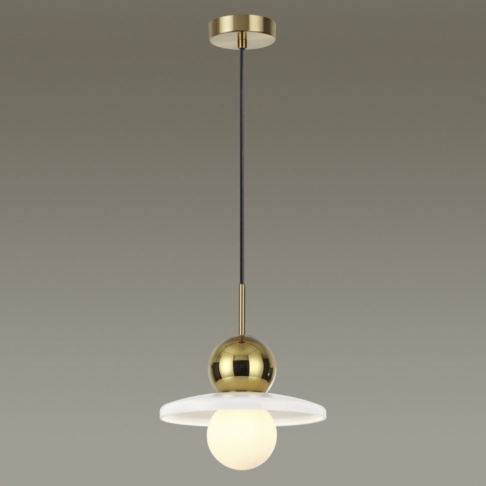 5014/1B ODEON LIGHT Modern подвес Hatty, золото, белый