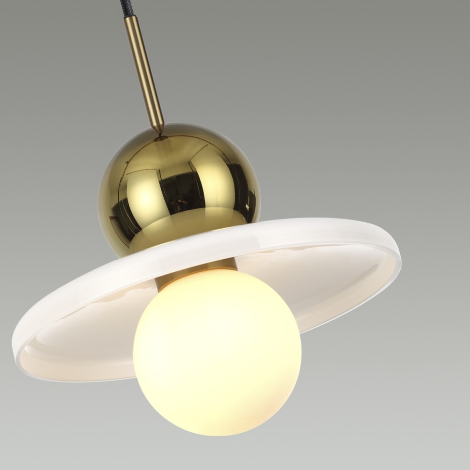 5014/1B ODEON LIGHT Modern подвес Hatty, золото, белый