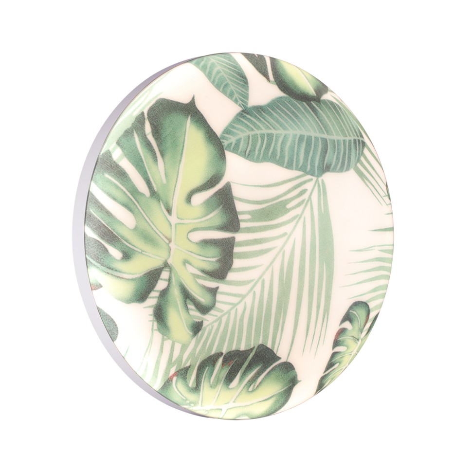 7748/EL SONEX COLOR Настенно-потолочный светодиодный светильник FLORI белый с зеленым 70W, IP43, с пультом 3000-6000K, 6050Lm, 48см диаметр